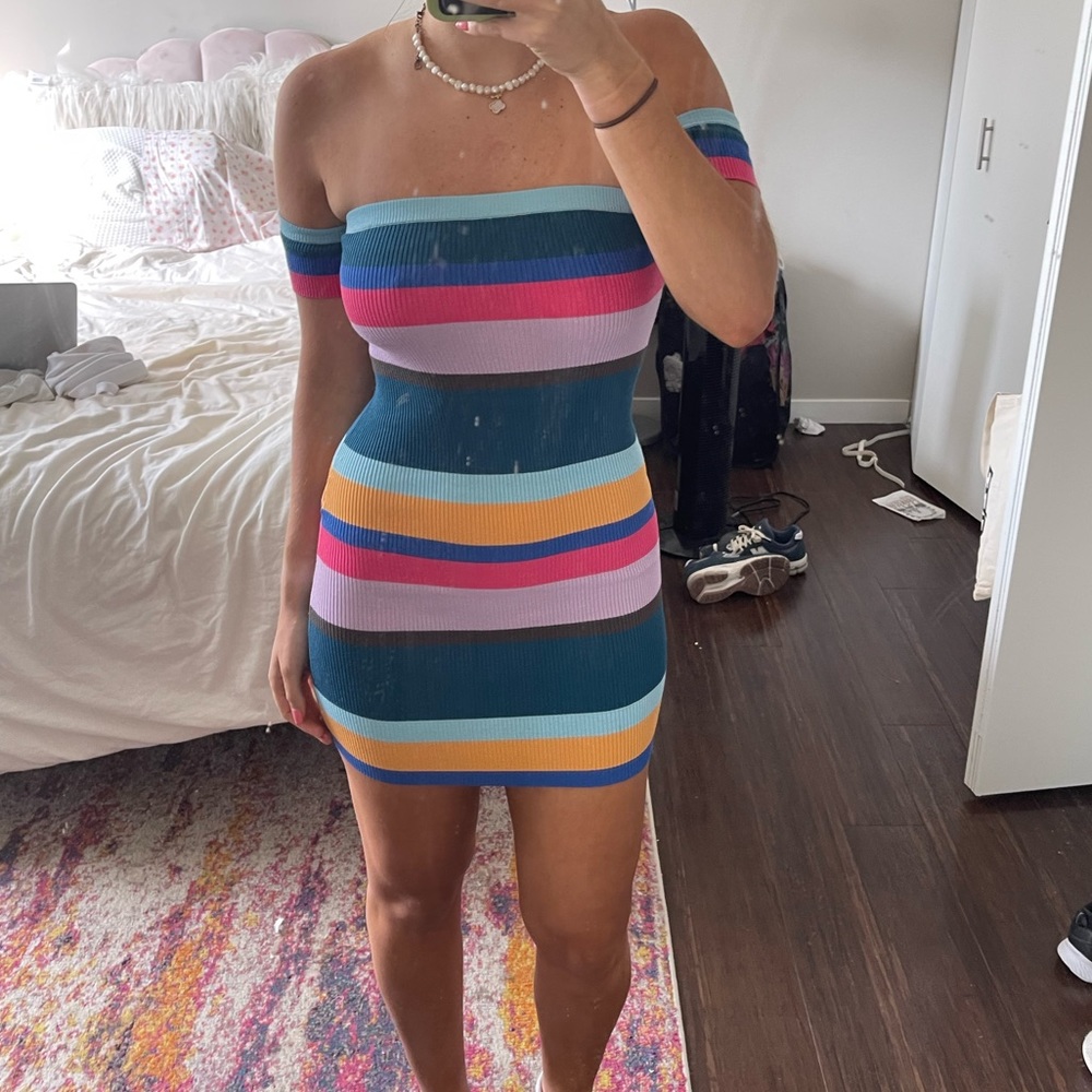 Lovers and friends striped mini dress
